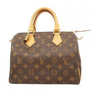Louis Vuitton Monogram Speedy 25 Handbag M41109 Brown Women's